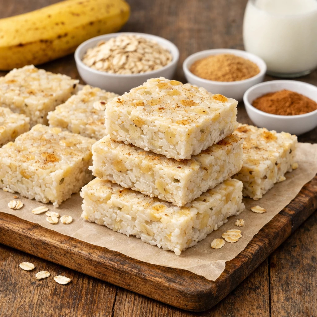 Süße Reiskuchen auf einem Brett