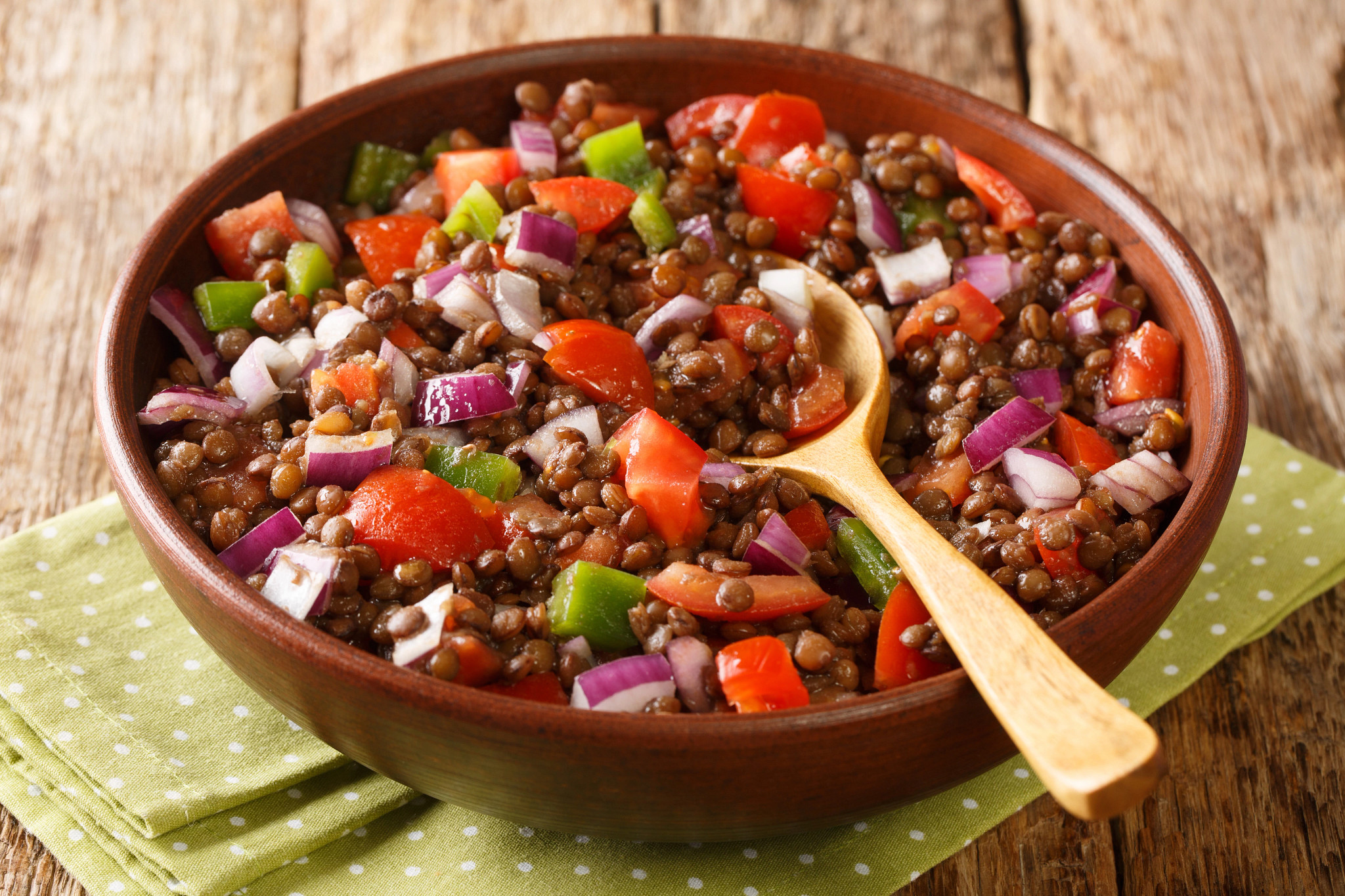 Mediterraner Linsensalat