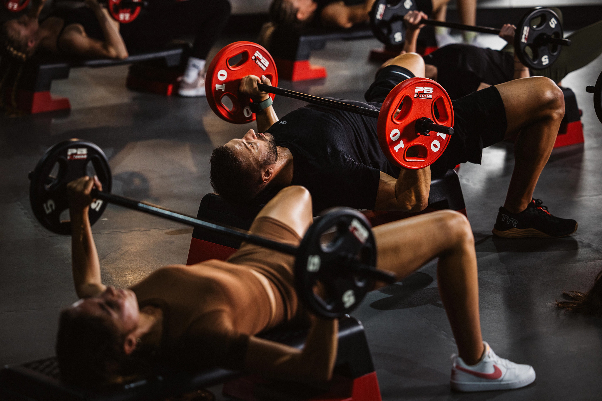 Les Mills Body Pump Heavy Kurs im Kursraum
