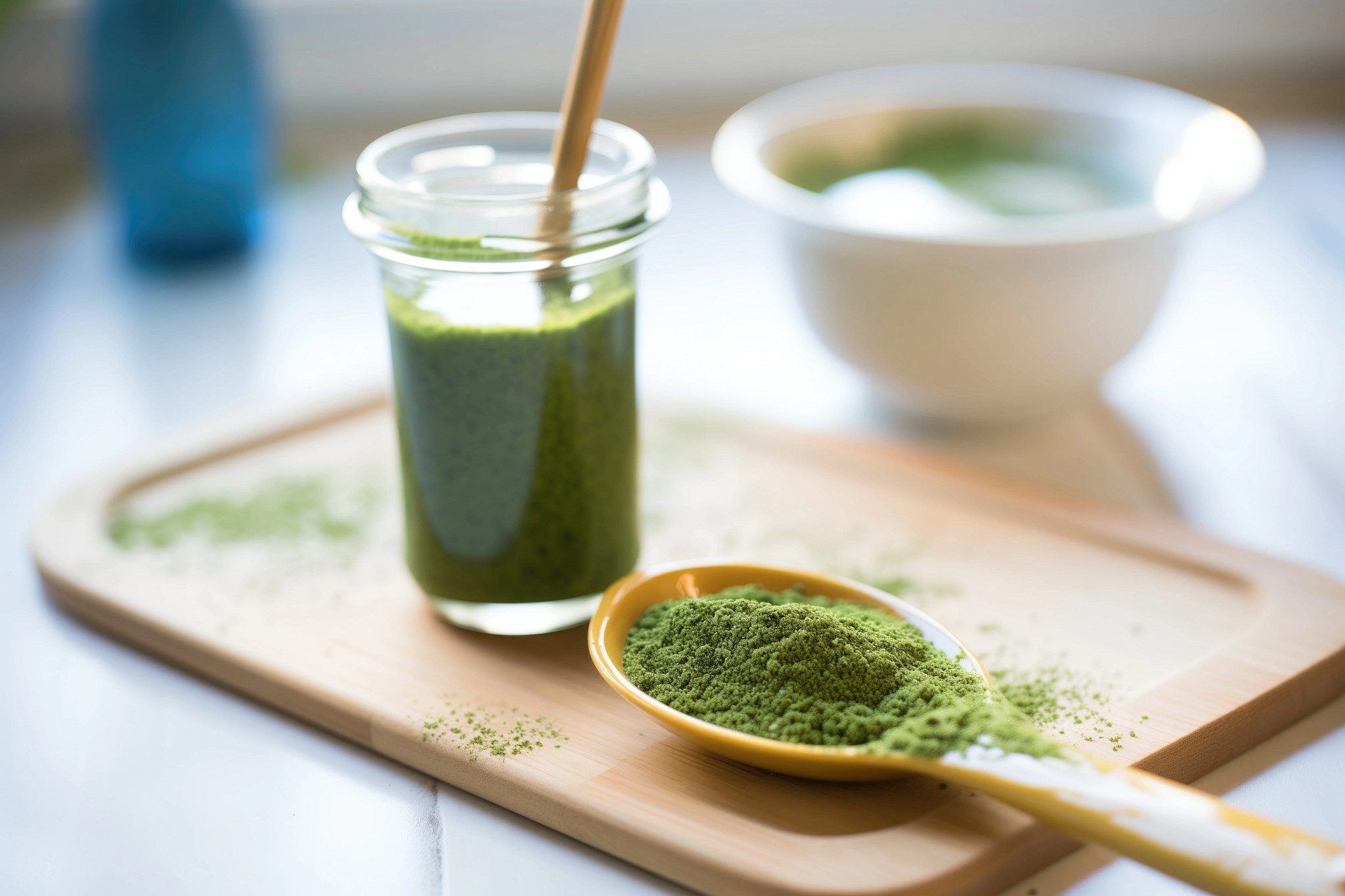 Gesunder Smoothie mit Brunnenkresse