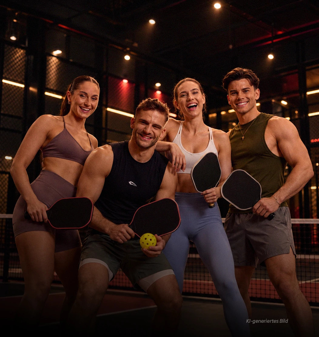 Pickleball Schläger mit Bällen
